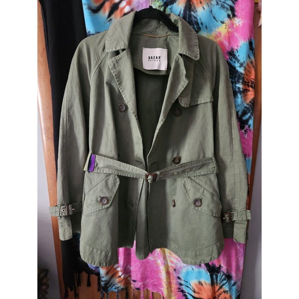 Rare Italian Designer Bazar Deluxe Olive Green Women's Jacket Med Tagila 44